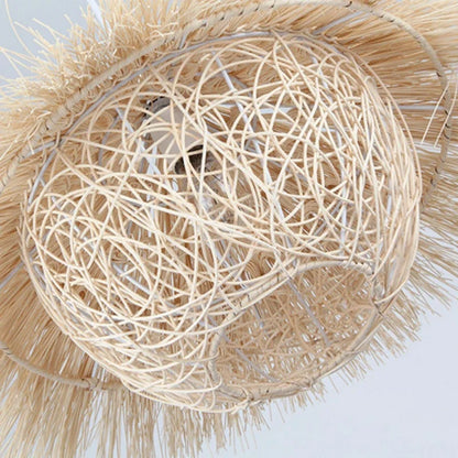 Hot Sale Bamboo Pendant Lamp Restaurant Bamboo Vine Lampshade Chandeliers Pendant Lights HandmadeNatural Rattan Wicker E27 LED